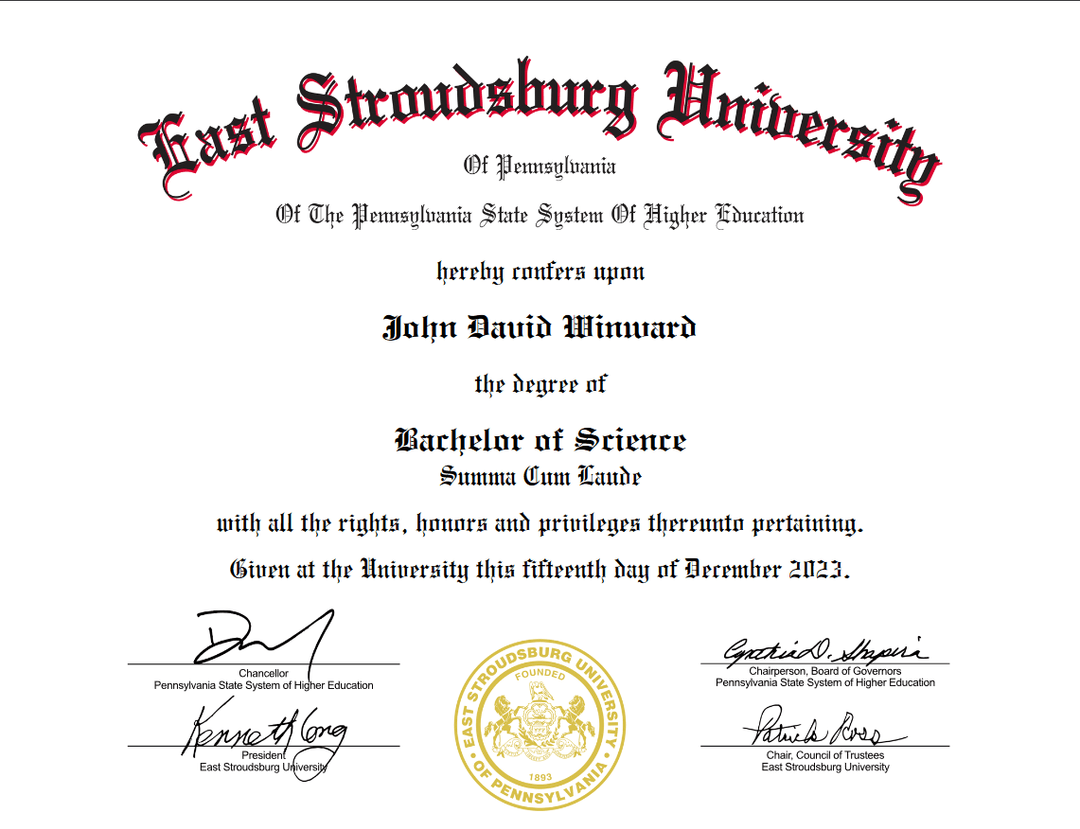 A college diploma